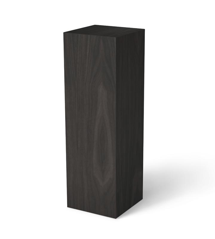 Ebony-Dyed Walnut Pedestal (Real Wood Veneer) 15" X 15" / 24"