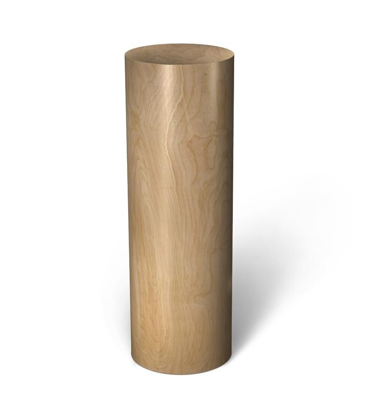 Alder Cylinder Pedestal (Real Wood Veneer) 24" Dia / 12"