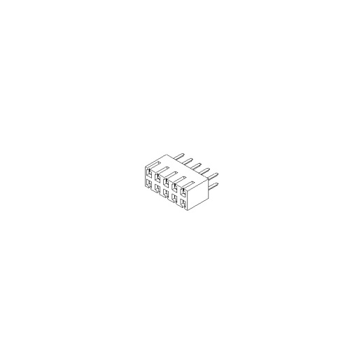 Molex 15-44-5840 2.54mm Pitch C-Grid Receptacle, Through Hole, Dual Row, High Profile, Vertical, High-Temperature, 40 Circuits