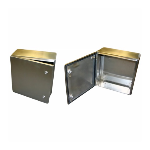 Bud Industries SNB-3730-SS Stainless Steel Box - Quarter Turn Latch, 9.8x7.9x5.9 in