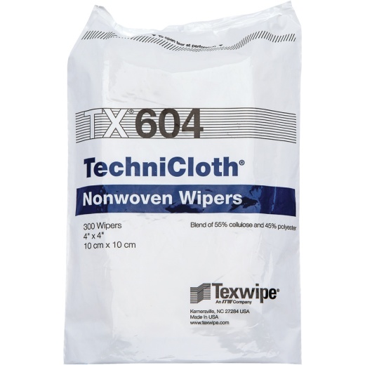 Itw Texwipe Tx604 Cleanroom Wipes - Technicloth Cellulose/Polyester Blend