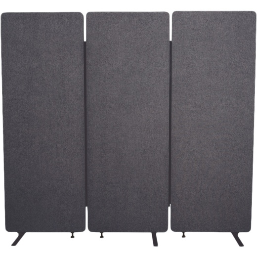 Luxor RCLM7266ZSG Acoustic Panel, Room Dividers, Slate Gray, RECLAIM, 3/Package