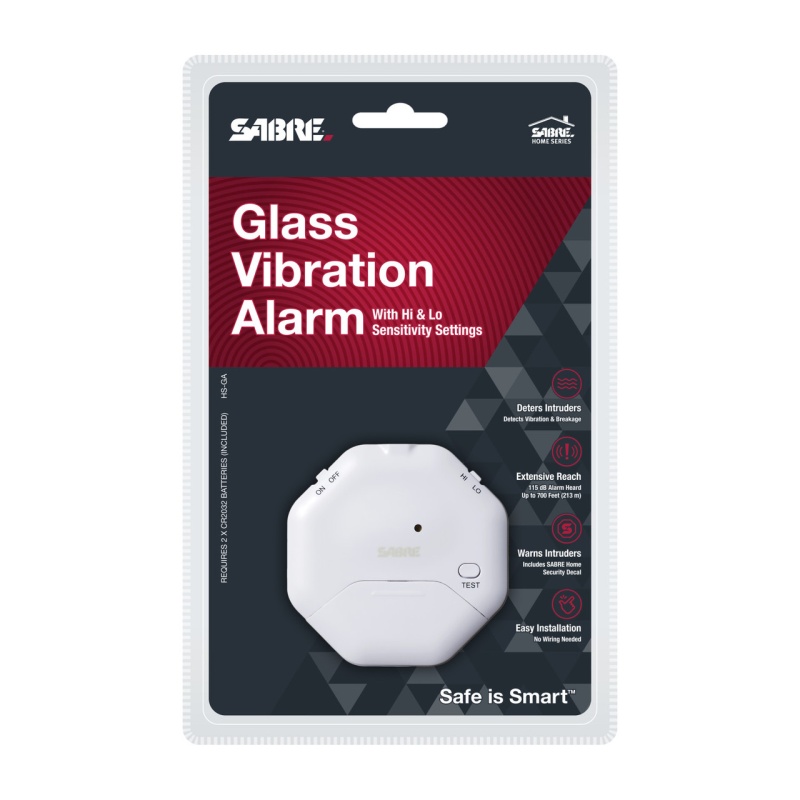 Glass Vibration Alarm With High And Low Sensitivity Settings