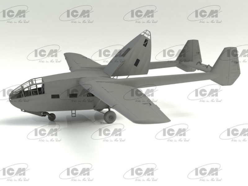 Icm Gotha Go 242B Wwii German Landing Glider Plastic Model Kit, 1/48 Scale