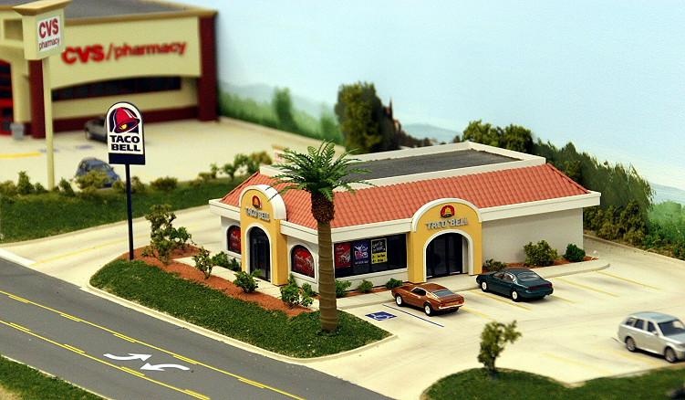 Customcuts By Summit Taco Bell Restaurant Building Kit, Ho Scale