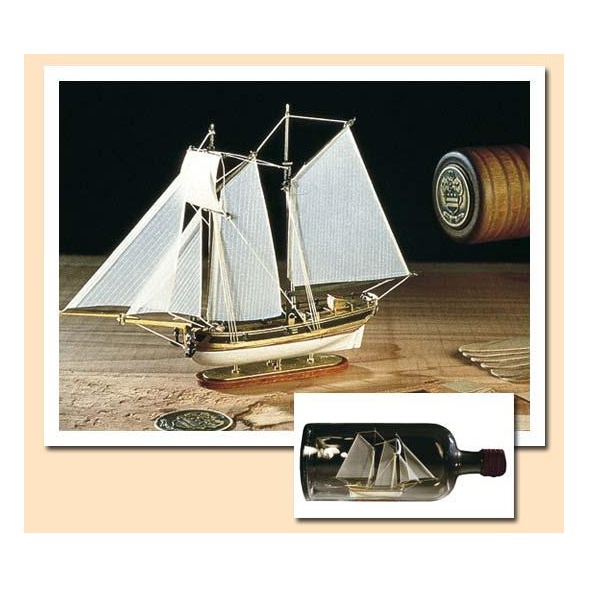 Amati #1355 Hannah Ship-In-A-Bottle Kit, 1/300 Scale
