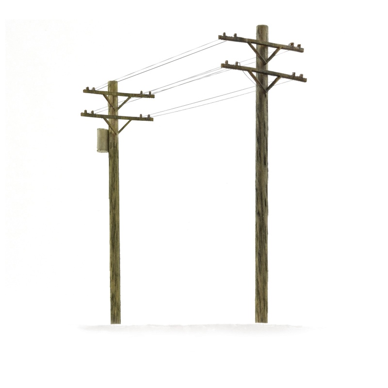 Telephone Pole Kit, O Scale, By Scientific