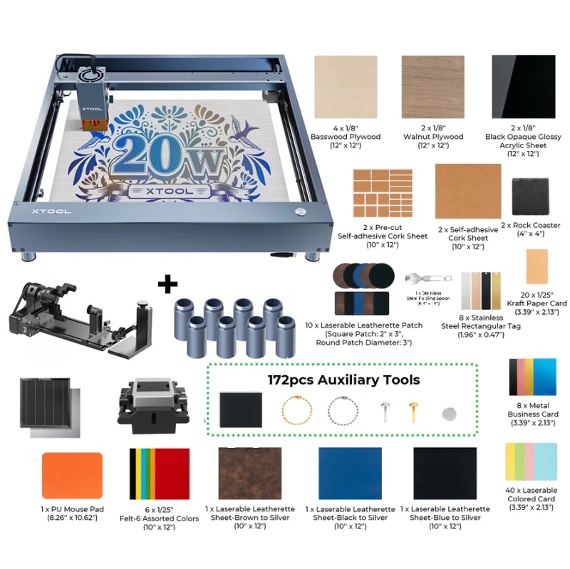 Xtool D1 Pro Laser Business Bundle-Beginner