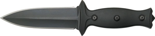 Abkt Elite Boot Knife 3.5\" Blade W\/ Metal & Nylon Clips