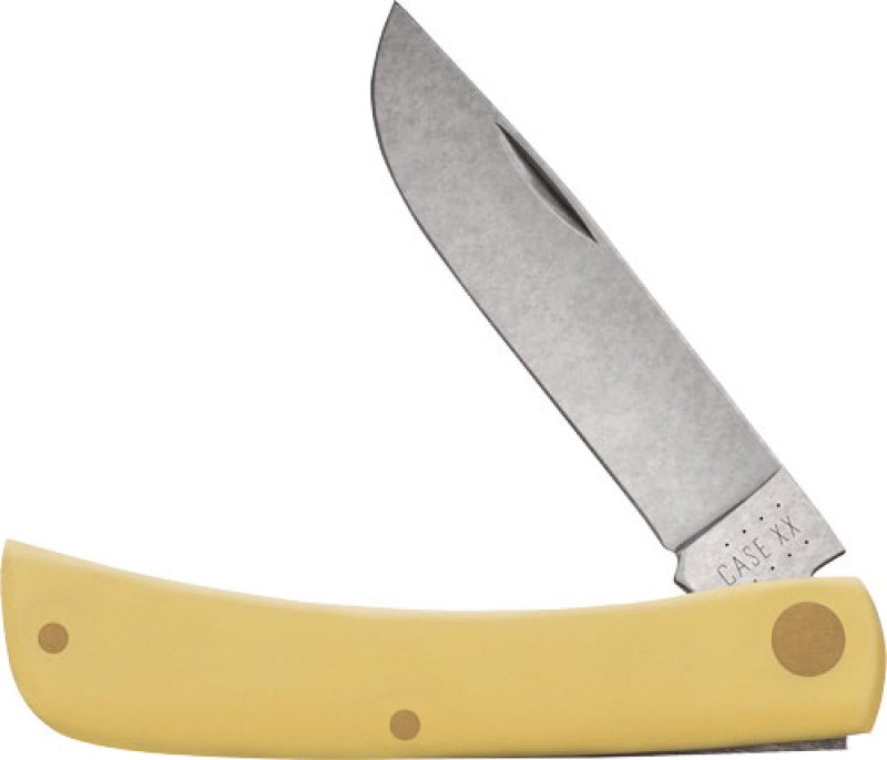 Case Knives Yellow Synthetic Smooth Sod Buster Jr