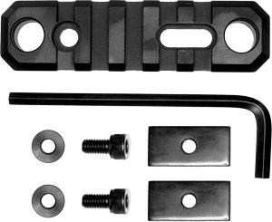 Grovtec Rail Push Button Base Stock Ar 3.1\" 5 Slot Alum Blk
