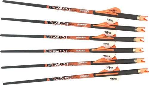 Ravin Xbow Arrow Carbon W/2" Offset Vanes 400Gr .003" 6Pk