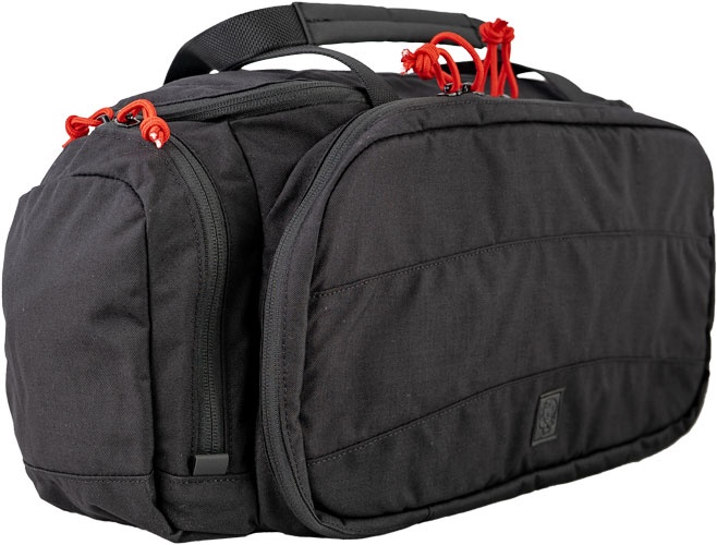 Grey Ghost Gear Range Bag Black W/Red Zipper Pulls