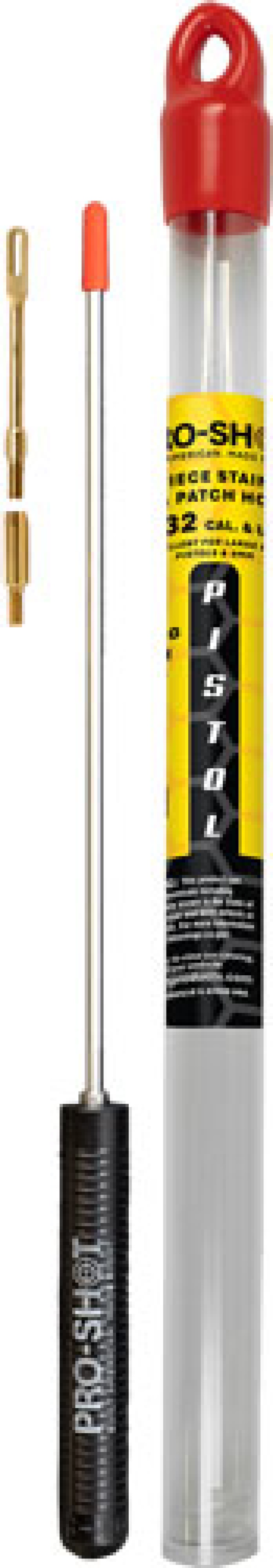 Pro Shot Stainless 1Pc Pistol Cleaning Rod 8\" .22 Cal & Up
