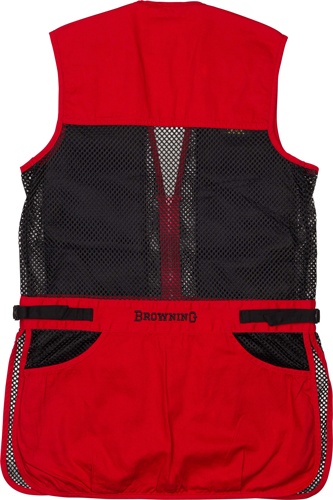 Browning Mesh Shooting Vest R-Hand Youth's Sm Black/Red