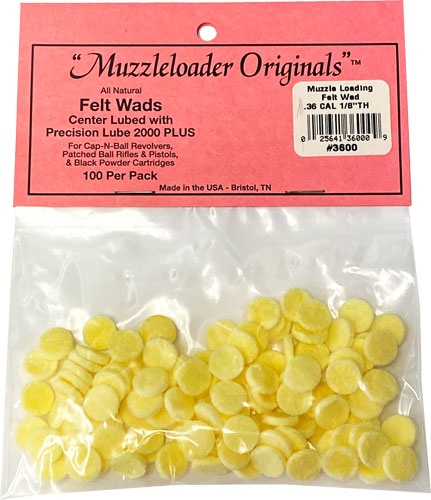 Modern Muzzleloader Original Wonder Wads 36Cal, 100-Pack