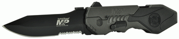 S&W Knife M&P 2Nd Gen Spring Assist 3.6\" Drop Pnt Serrated