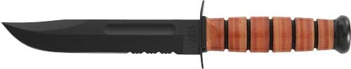 Ka-Bar Fighting\/Utility Knife 7\" Srrtd W\/Lthr Shth Us Army