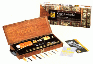 Hoppes Deluxe Gun Cleaning Kit W\/Wood Storage Case