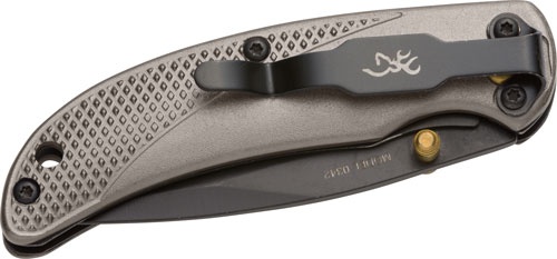 Browning Prism III Folding Hunter Knife, 2.38" Black/Carbon Gray