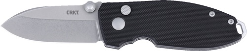 Crkt Squid 2.2\" Fine Edge Black\/Ss Button Lock D2