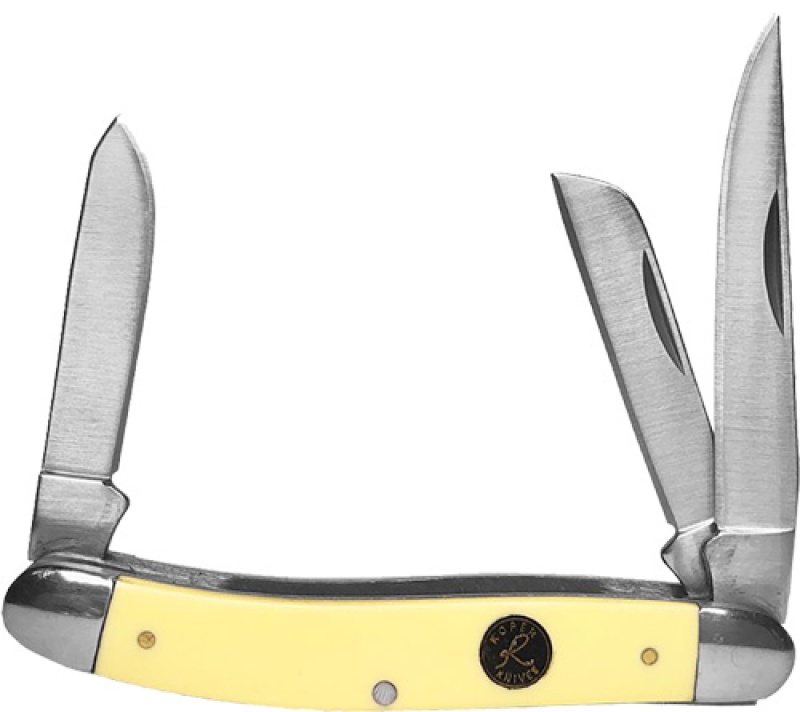 Abkt Roper Pecos Stockman 2.5\" Liner Lock Cream Handles