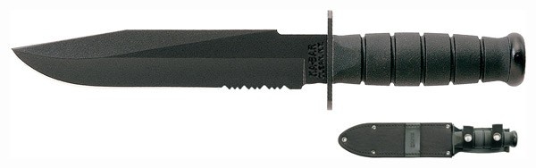 Ka-Bar Fighter Knife 8" Serrated W/Sheath