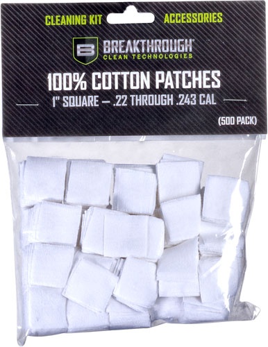 Breakthrough Cleaning Patches 1\" Square .22-.243 200 Pk