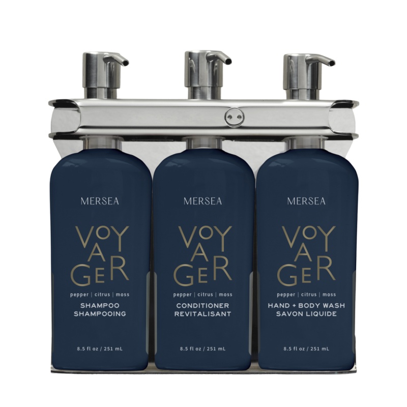 Mersea Voyager Aquamenities 3 Chamber Refillable Dispenser