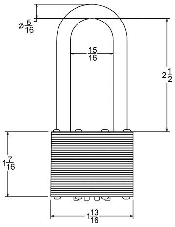 Long Shackle Combination Pad Lock