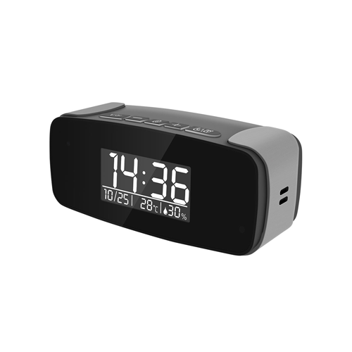 Omini - 1080P Hd Wifi Streaming Nanny Cam Alarm Clock With Ir Night Vision