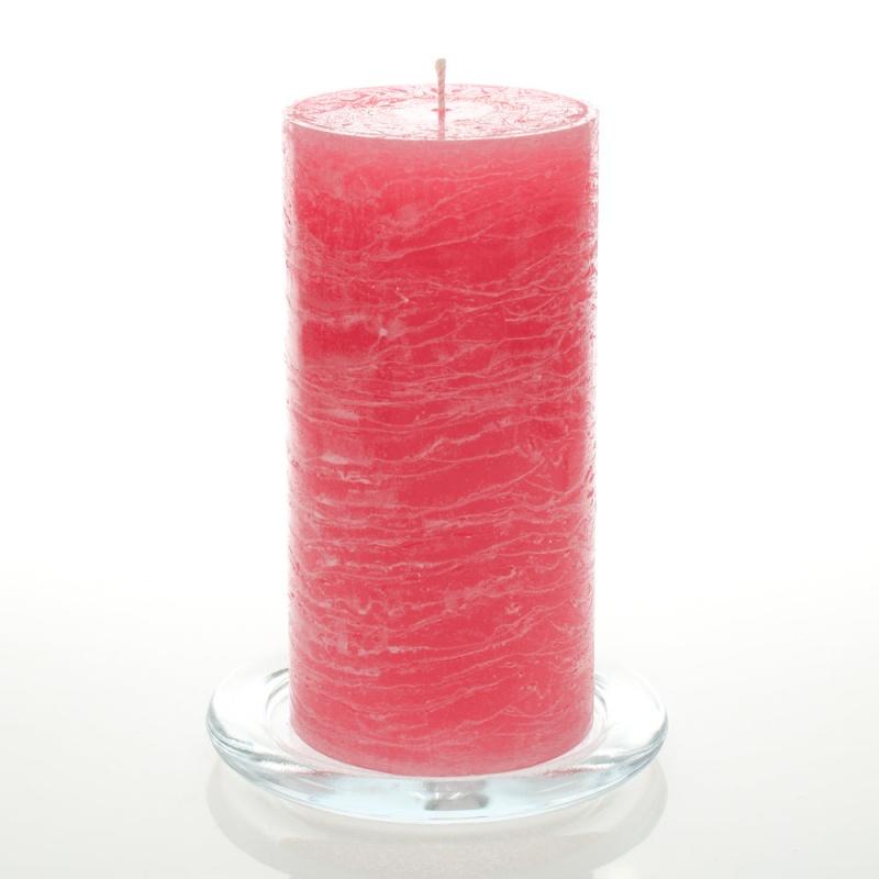 Richland Rustic Pillar Candle 3"X 6" Pink Set Of 12