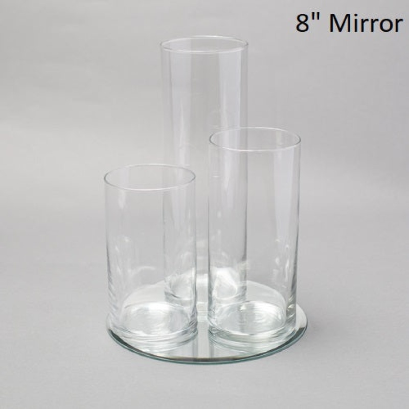Eastland Round Mirror And Cylinder Vase Centerpiece Set Of 48