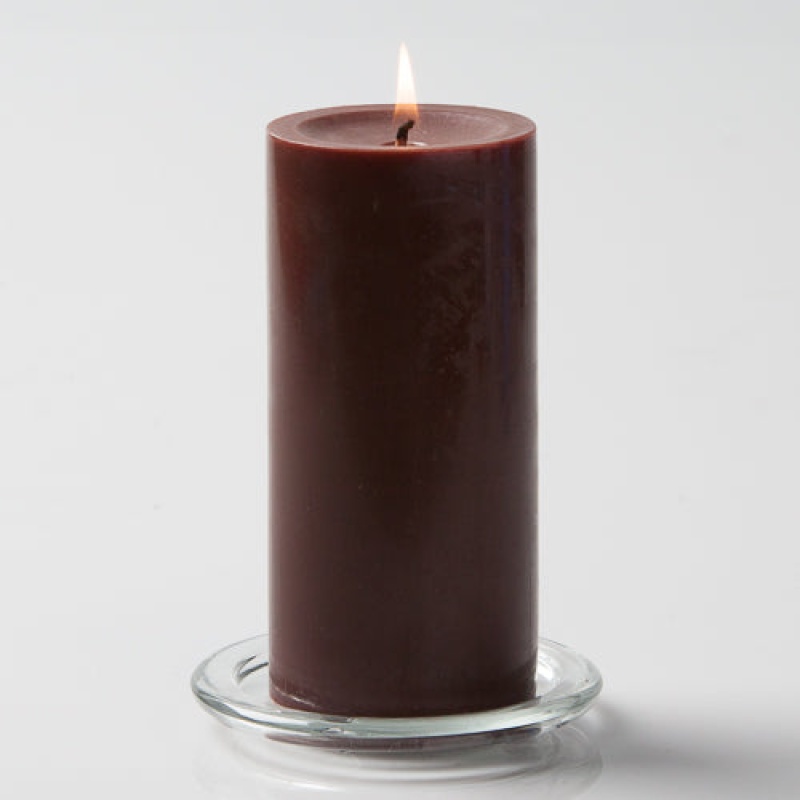 Richland Pillar Candles 3"X6" Brown Set Of 6