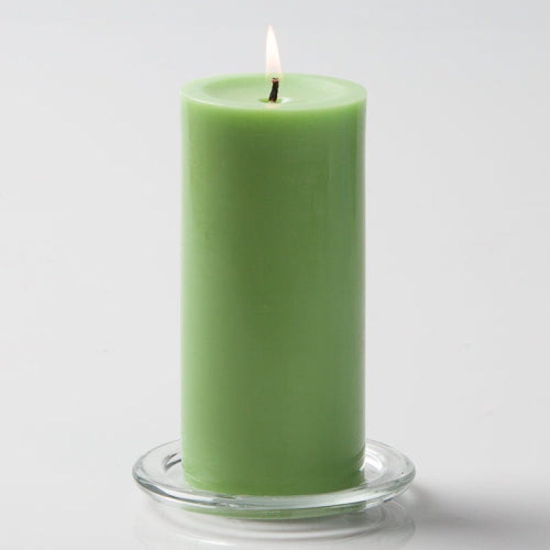 Richland Pillar Candle 3"X6" Green