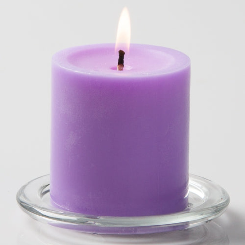 Richland Pillar Candles 3"X3" Lavender Set Of 48